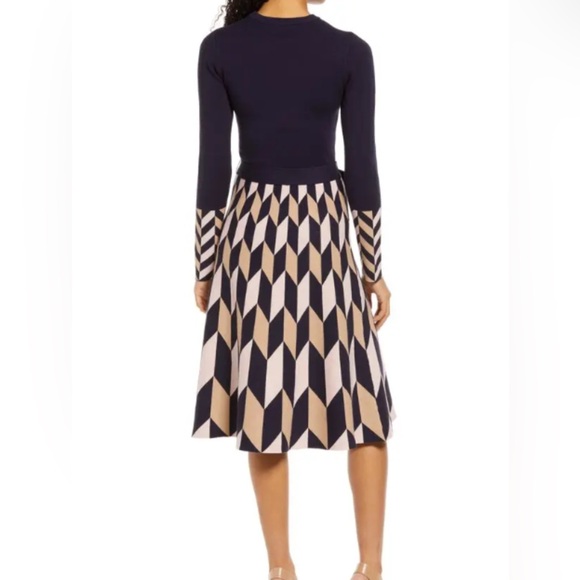 Eliza J Black Fit & Flare Sweater Dress - Picture 2 of 13